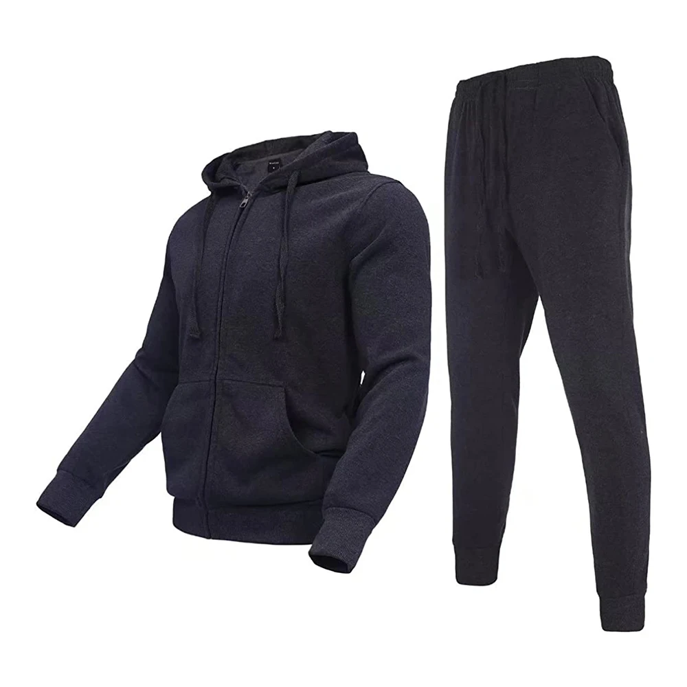 High Quality Men Fashion Sport Zip Up Hood Jacket And Jogger Tracksuit ...