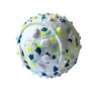 White base with dark blue, light blue, and neon yellow dots