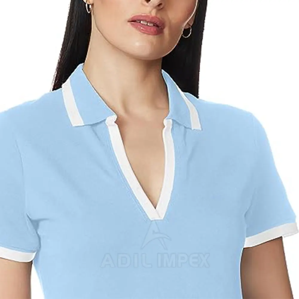 Cheap Price Oem Service Women Polo Shirts Plain Dyed Slim Fit Women