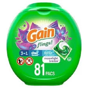 Gain Eco-Friendly Plastic Laundry Detergent Liquid 164 Loads