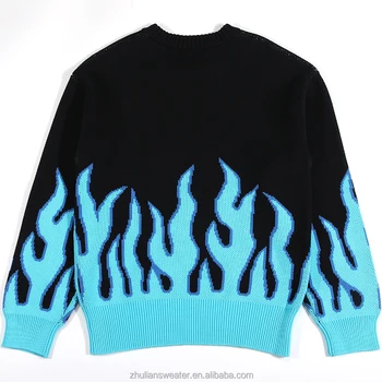 Custom LOGO OEM & ODM Women Sweater Pullover Jacquard Pattern Knitwear Long Sleeve Crew Neck Knit Top Winter Men Knitted Sweater