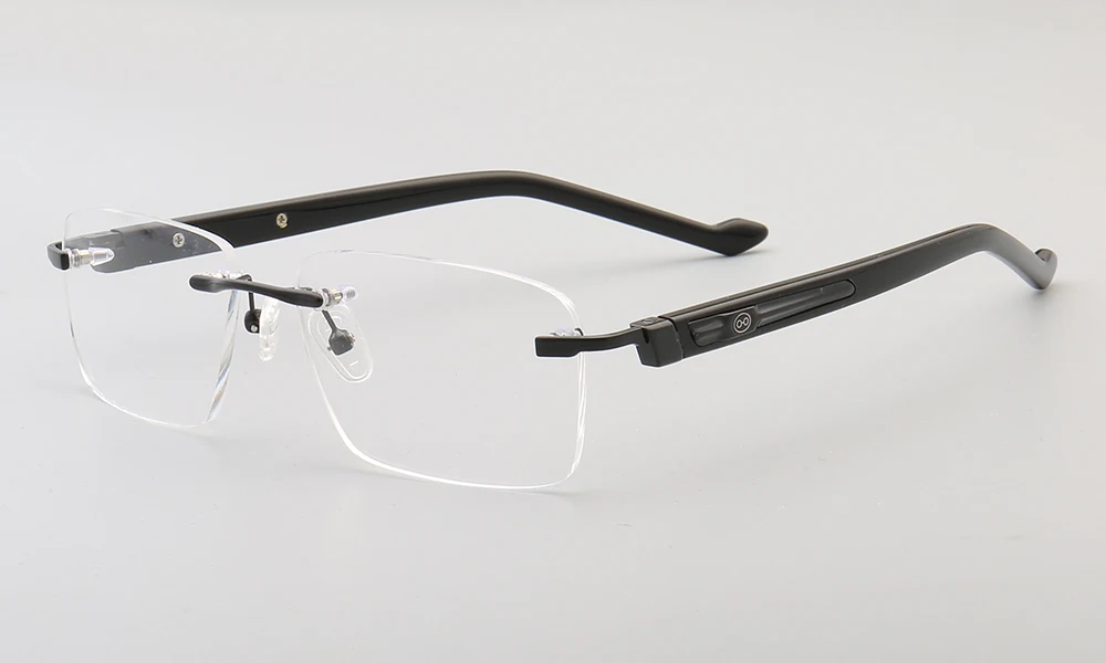 Wholesale Rimless Women Square Optical Eyeglass Frame Men Glasses Frame