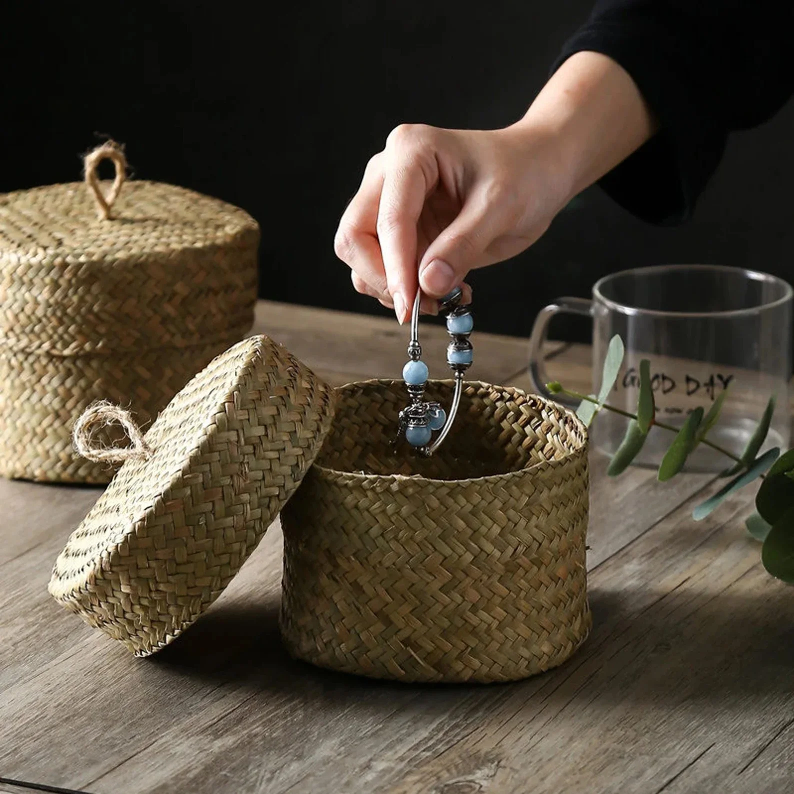 Seagrass Baskets Straw Box Seagrass Box Wicker Box With Lids From ...