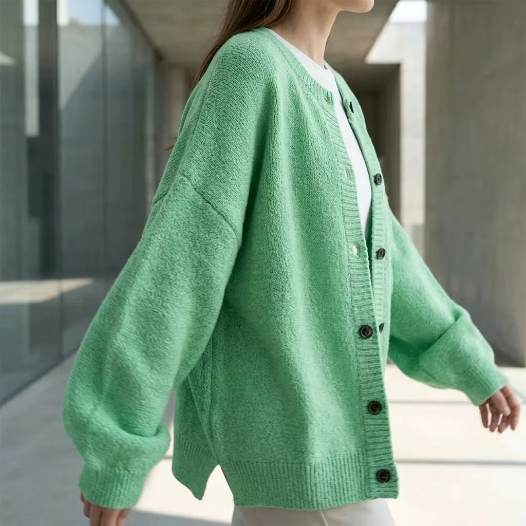Sage Green Cardigan Detail
