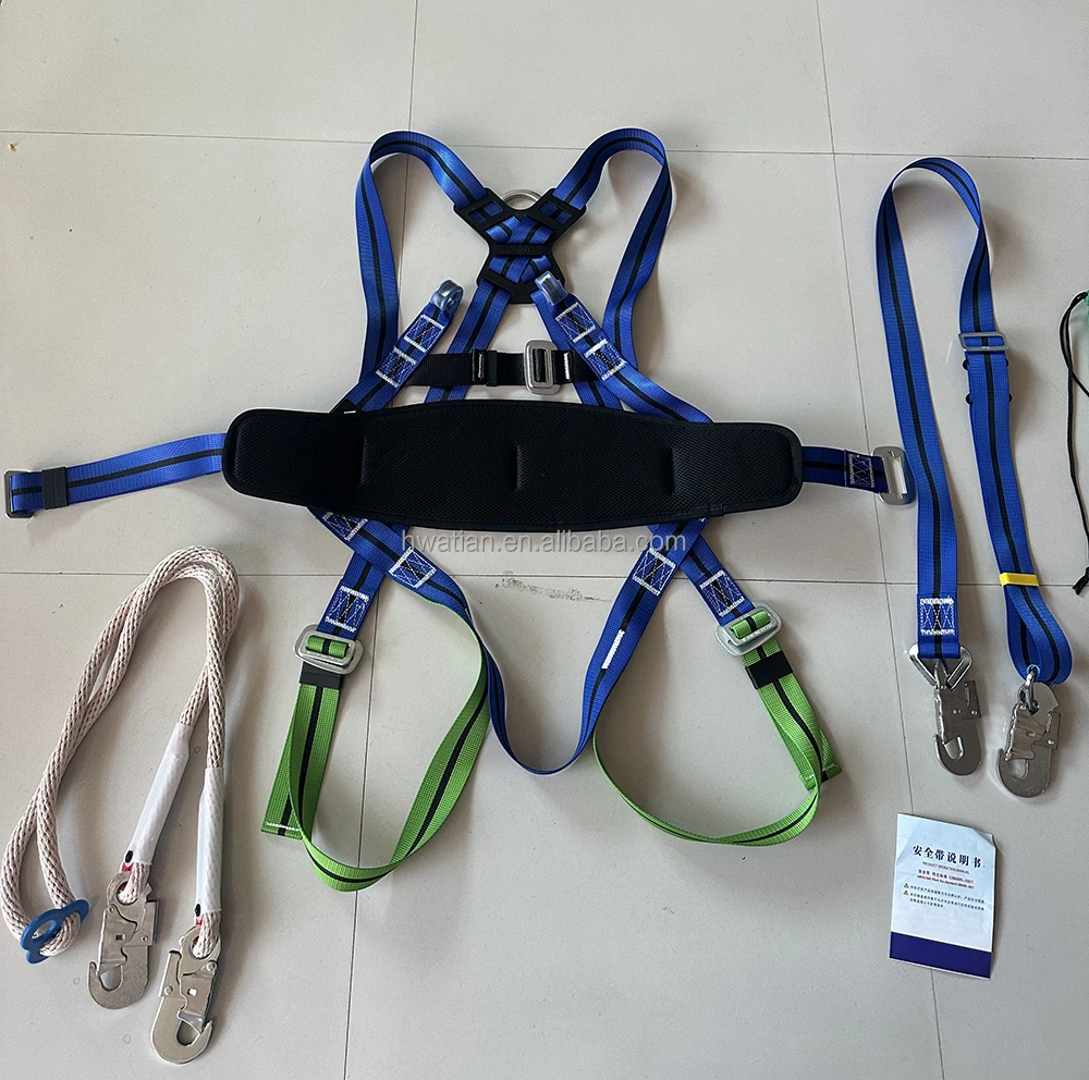 5-Point Electrical Aerial Work Full Body Safety Belt with Harness Lineman Safety Belt, Retractable Safety Belt