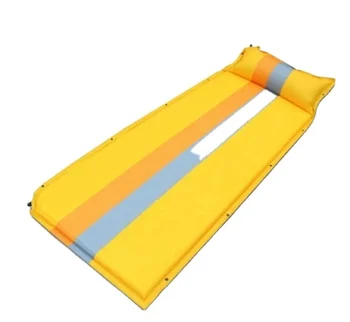 Camping Sleeping Pad Inflatable Sleeping Mat with Pillow & Built-in Pump, Waterproof Camping Air Mattress for Hiking