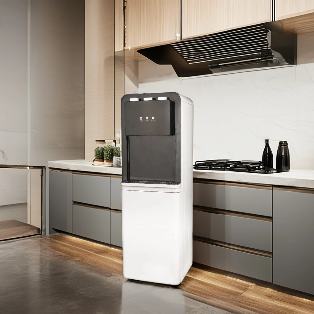 FJ-WD-201A Hot and Cold Water Dispenser with Cabinet, Stainless Steel Tank, Energy Efficient Cooling and Heating