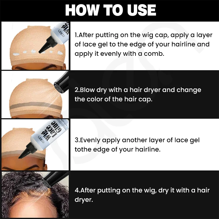 30days+ Private Label Wig Glue Lace Wig Adhesive 150ml Super Hold Lace