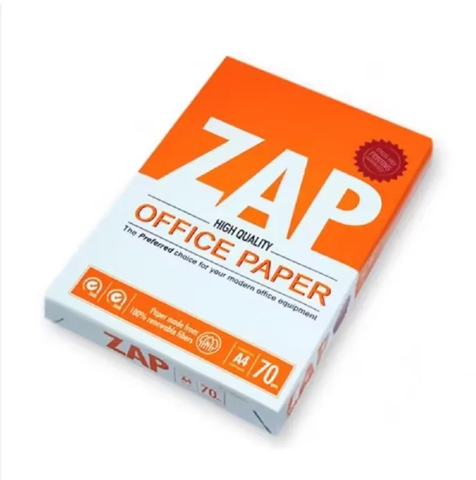 Premium Quality Zap A4 Copier paper 80GSM/75GSM/70GSM best price