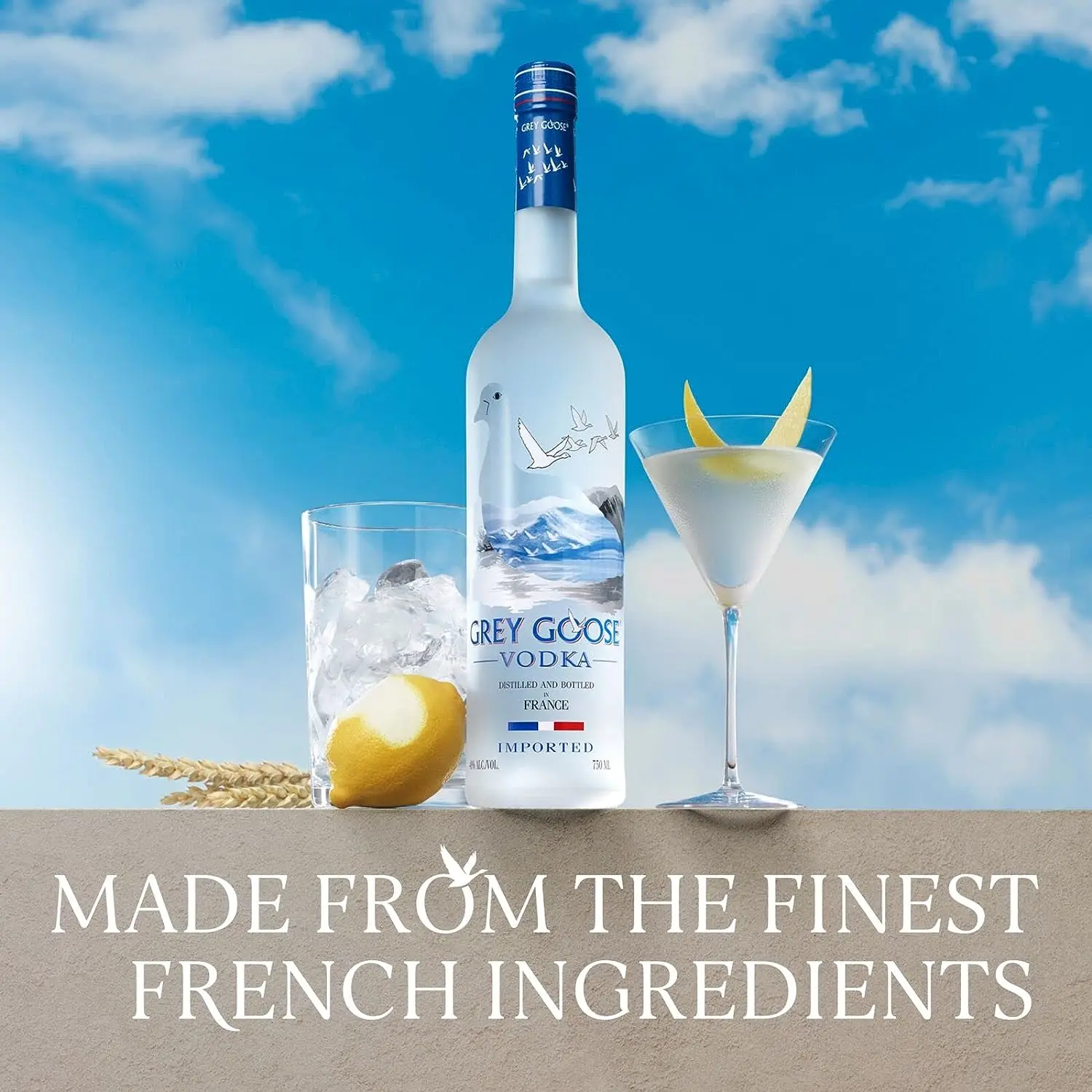 GREY GOOSE Premium French Vodka, Made from The Finest French Single-Origin  Wheat & Natural Spring Water, 40% ABV, 70cl / 700ml : Allstar Cashville  Prince*: : Grocery