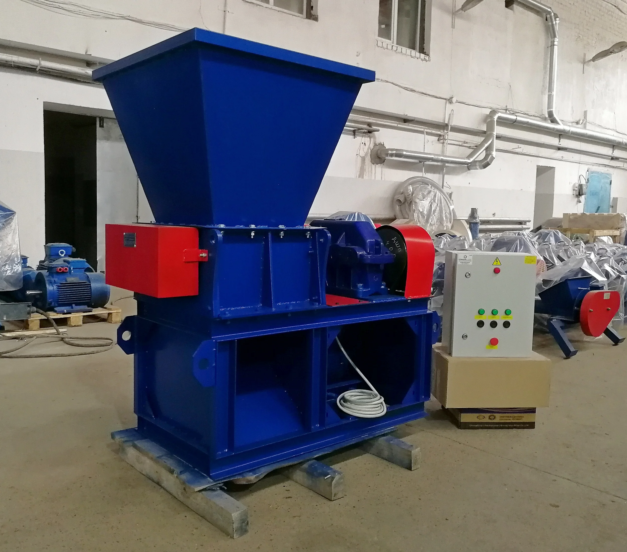 Stable Electric Two-shaft Shredder Series Dshv-mini 400 380v Waste ...