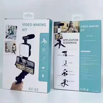 Pocket Fill Light Stand Selfie AY-49 Creative  LED Portable Outdoor Photography square Live Light detail image