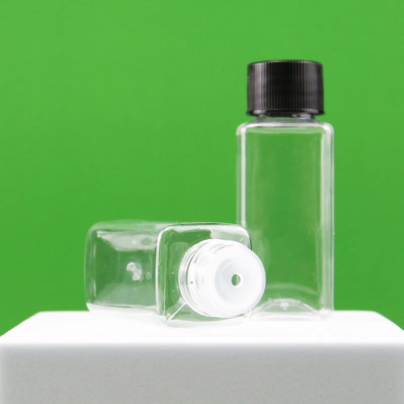 product pet 30ml bottle plastic transparent cosmetic bottle with black cap-29