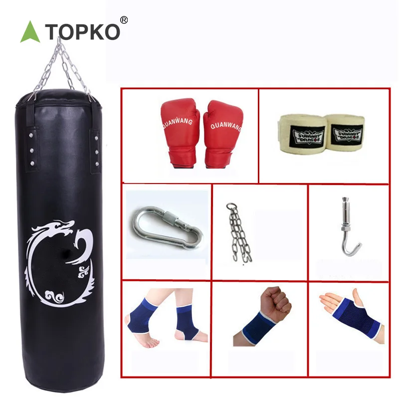 Topko High Quality Adult Boxing Sandbag Gym Fitness Equipment Heavy