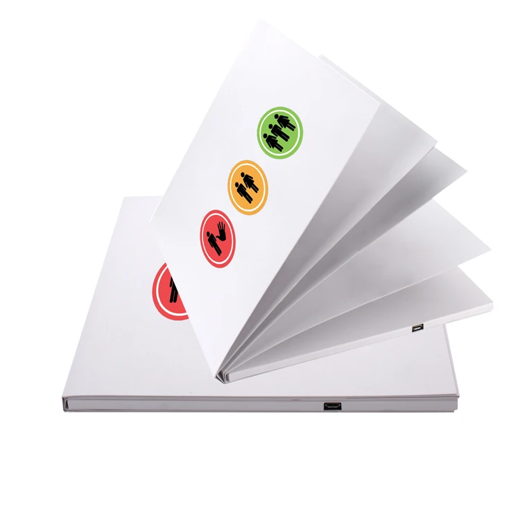 4 3 дюймовая многостраничная видео брошюра с ЖК-экраном цифровая видео-маркетинговая карта корпоративный подарок свадебная