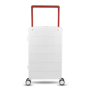 High Quality Custom Logo Suitcase Large Capacity Aluminum Frame Luggage with PC Material