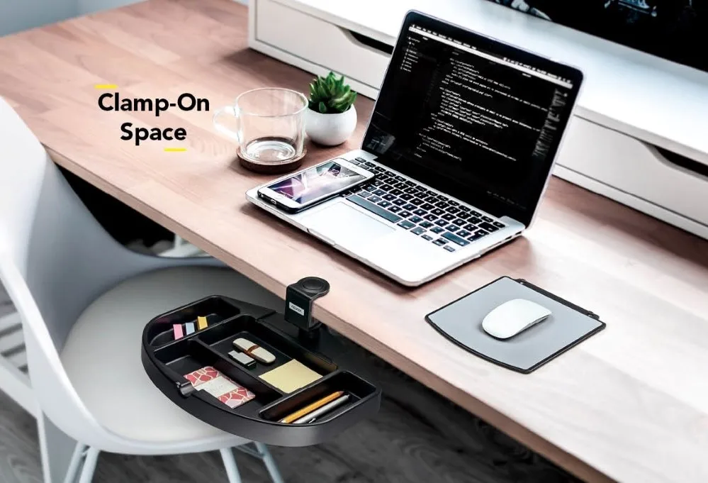 Under Desk Drawer Storage Organizer With Mouse Tray 360 Rotates Aidata