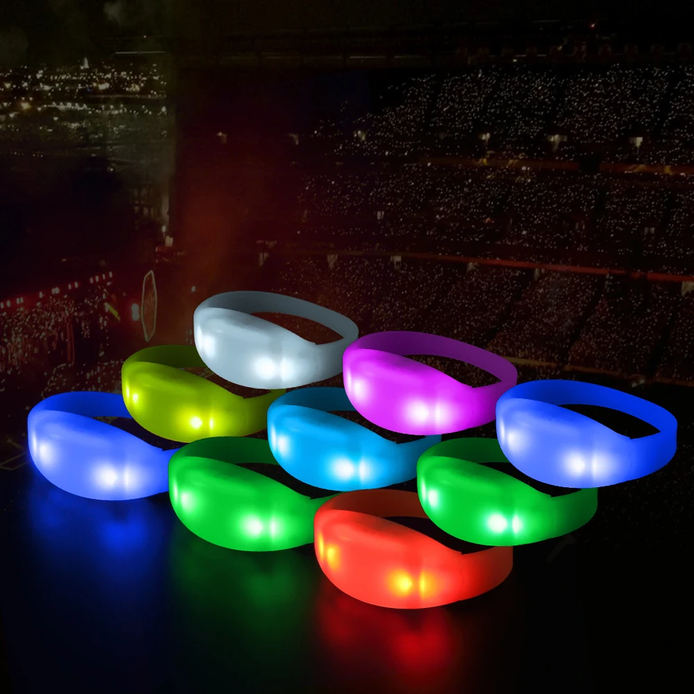 Remote Controlled LED Xylobands Bracelets Remote Zoning Silicone Wristband Light up Wristbands Party Supplies Coldplay Bracelet