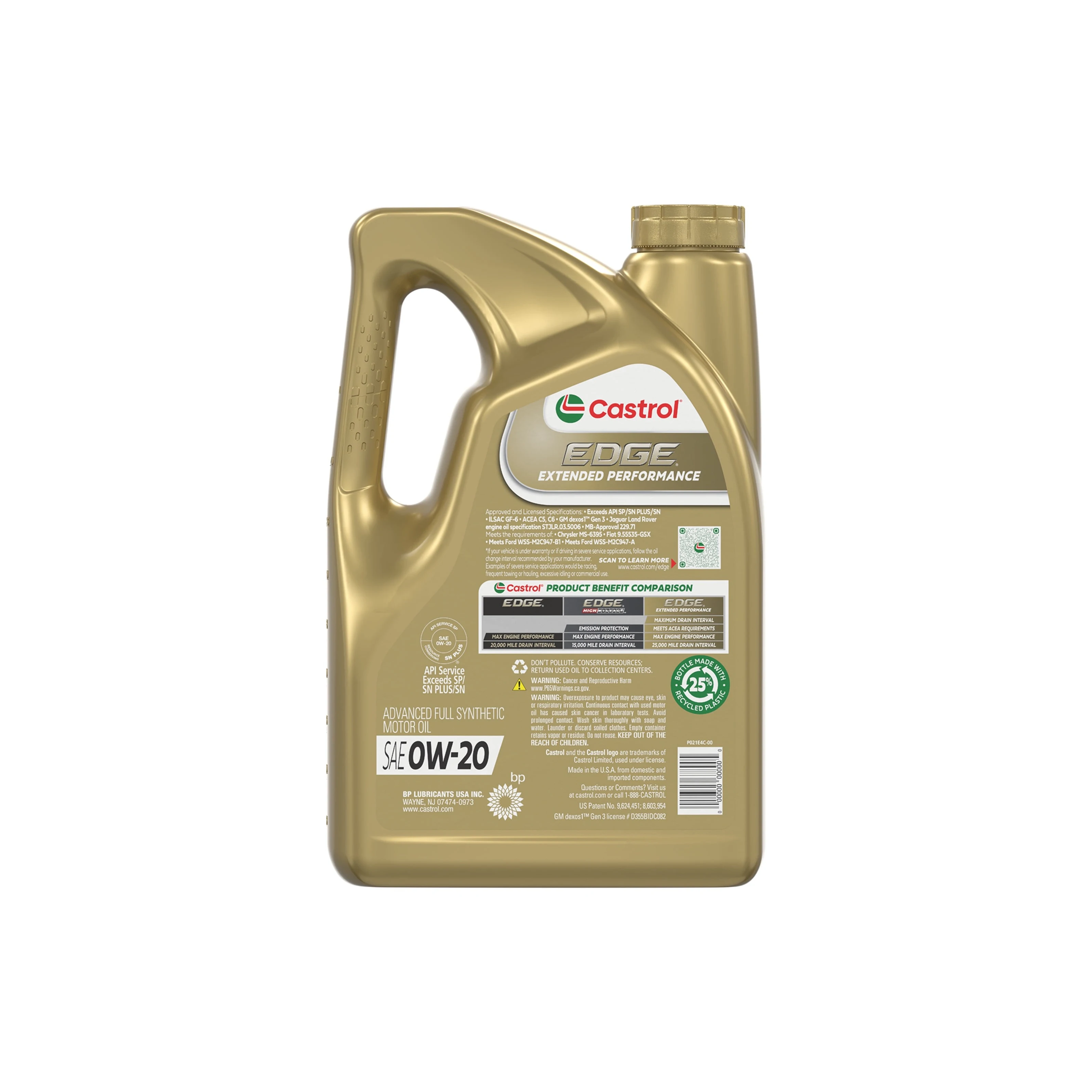 Castrol EDGE 5W-30 High-Performance Full Synthetic Engine Oil, Enhanced with Titanium for Superior Wear Resistance
