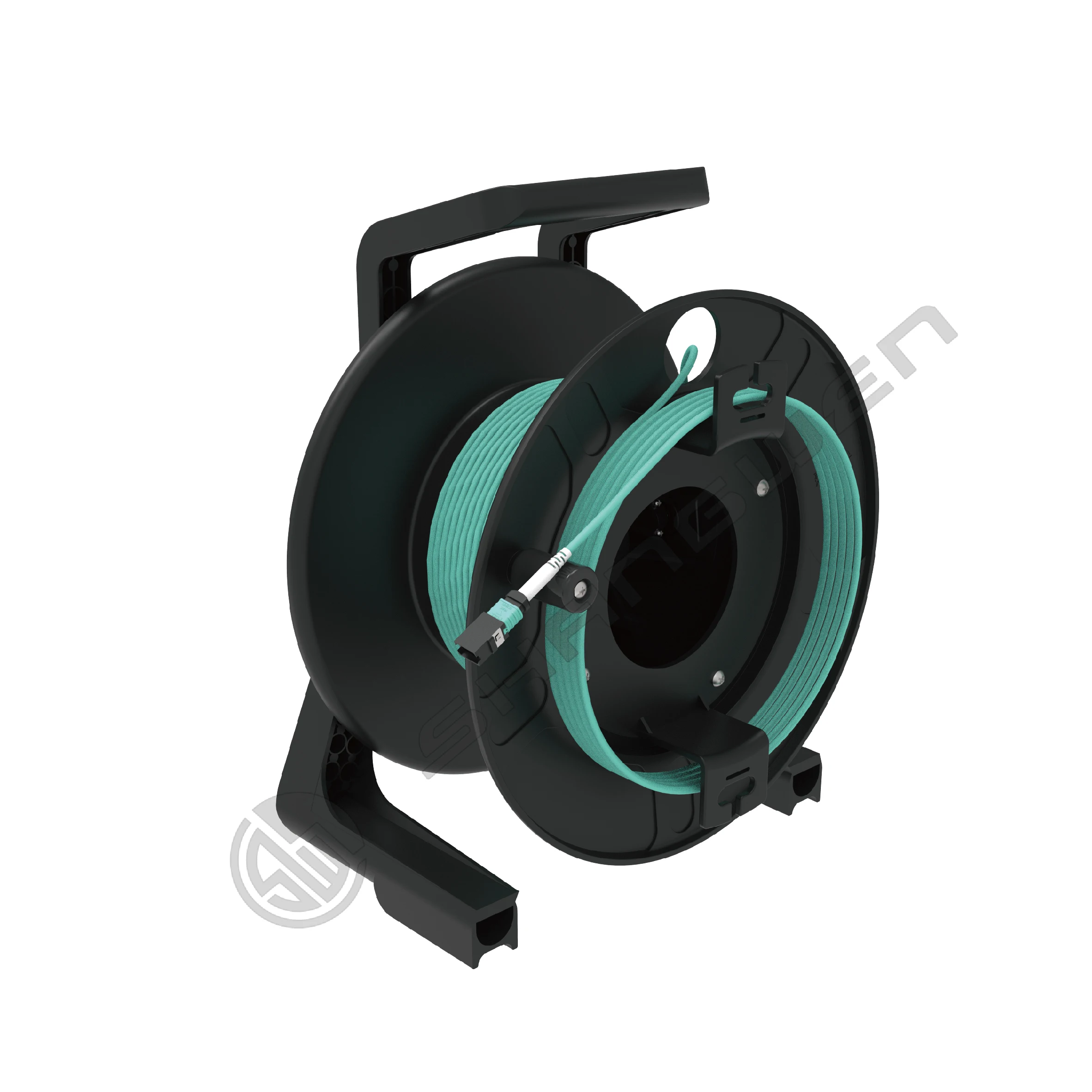 TPU Armored Jumper LC Detachable Armored 8K Fiber Optic HD MI 2.1 Active Optical Extension Cable Drum for Media Servers