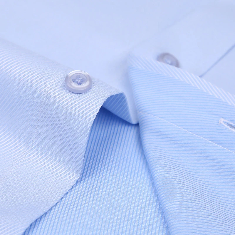 Solid Mens Classic French Cuffs Dress Shirt Long Sleeve Covered Placket ...