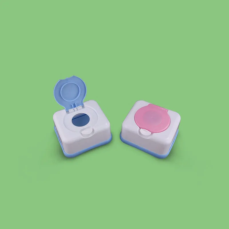 Custom Wet Tissue Travel Wipe Container Of Plastic Case With Flip Top