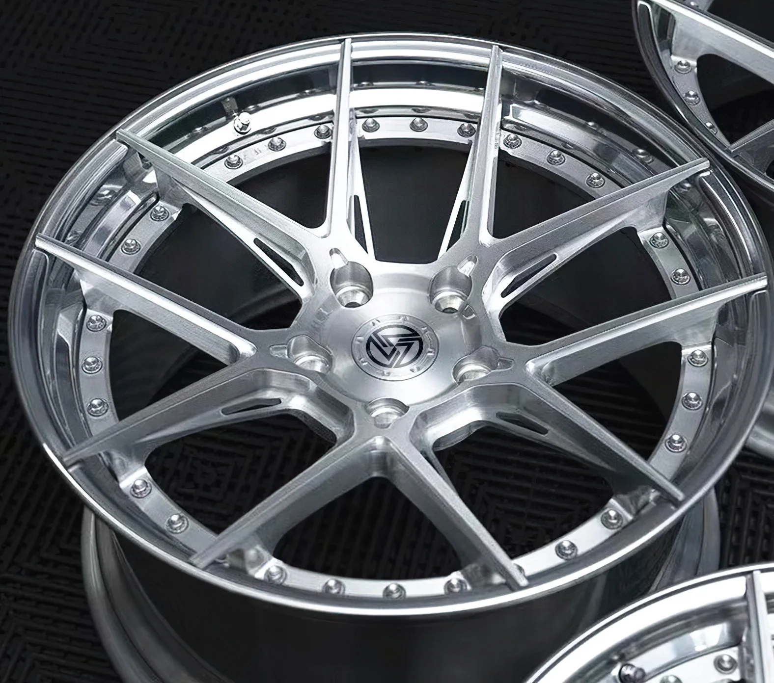 XL Sliver Brushed Polished Rim 5x114.3 5x120 5x112 Racing Car Wheel 2-Piece Deep Dish Concave Forged Wheel - Image 2