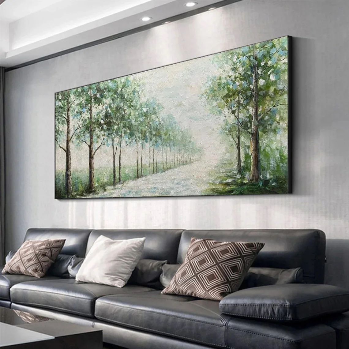 Oil Painting On Canvas Forest Landscape Abstract Hand Painted Canvas ...