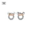 Orecchini piccoli multicolore in argento S925 placcati in oro bianco e rosa 18k
