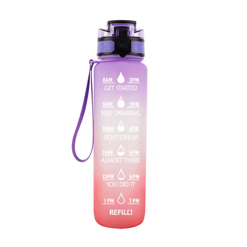 Sports Water Bottle With Straw,1l,750ml Leakproof Design Water Bottle ...