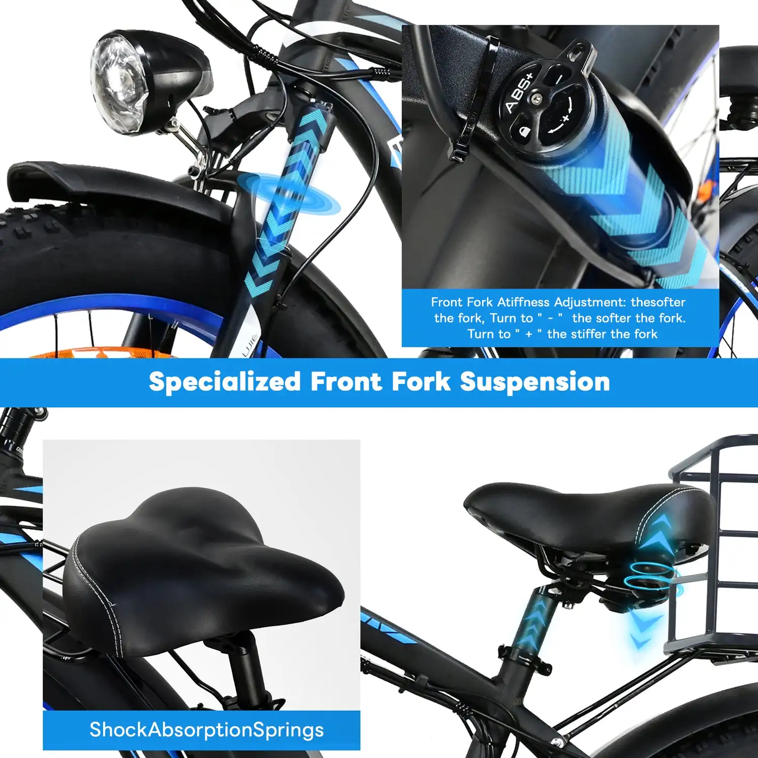 BAOLUJIE PLJ-2602 26\" Fat Tire Electric Mountain Bike 2000W Dual Motors 48V 20Ah Central Lithium Battery 60km Range