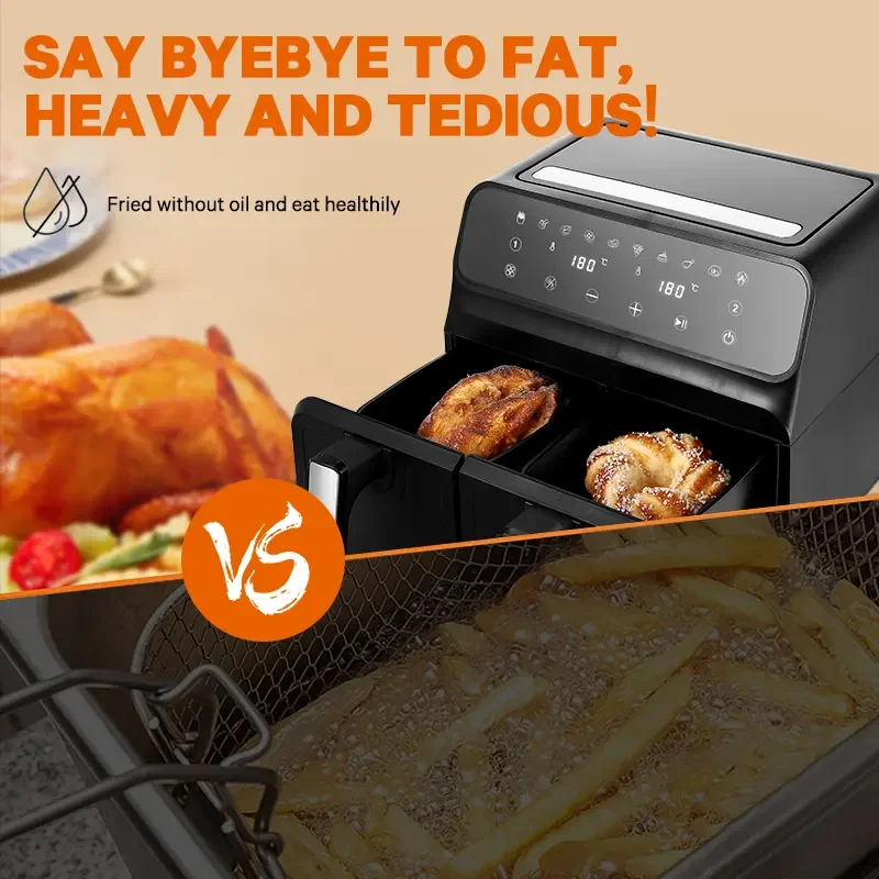 High Quality 8l Oven Big Capacity Dual Zone Large Pan Custom Electric