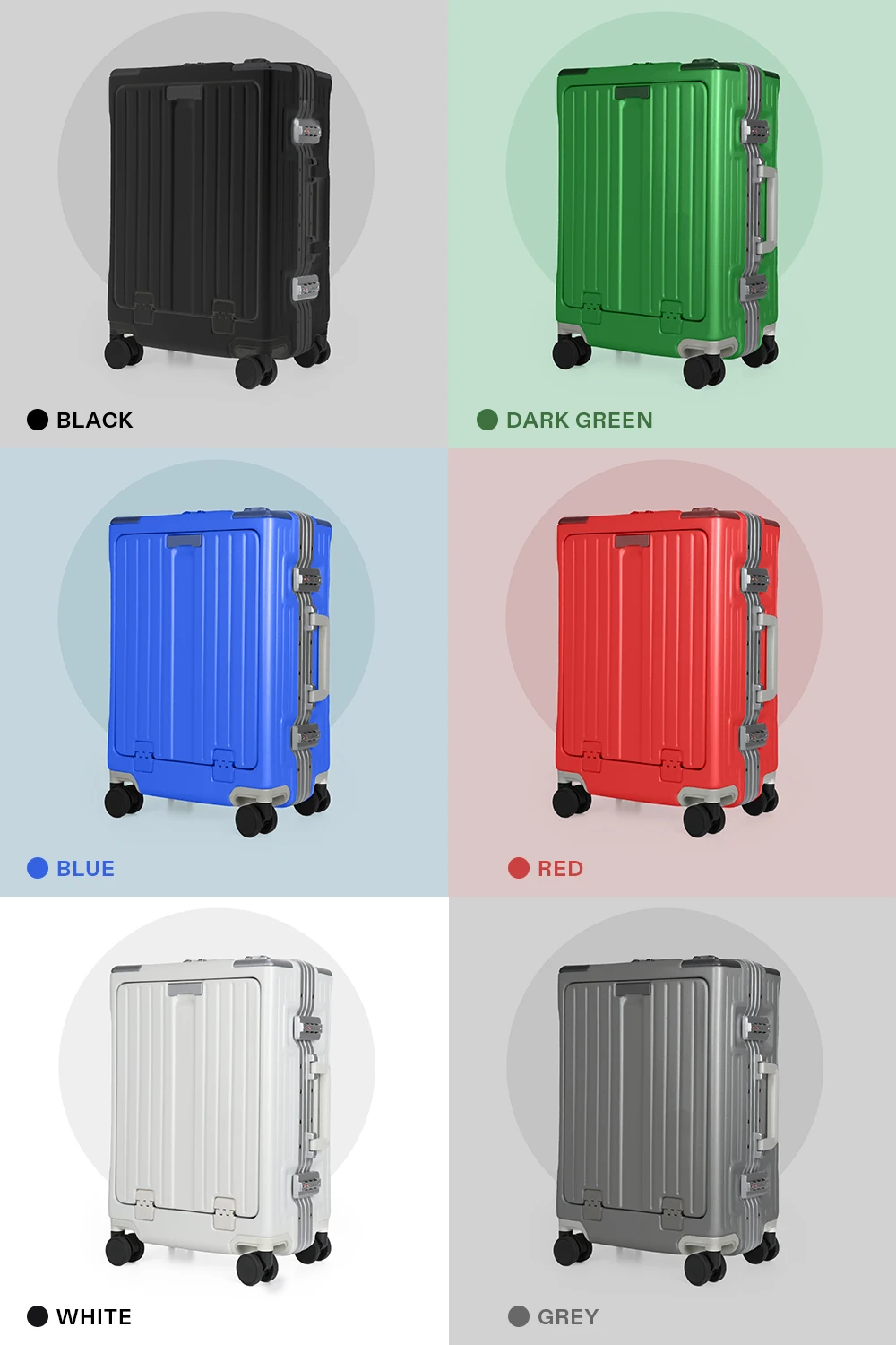 Multi Function Front Opening Luggage Antitheft 20"24" Tsa Lock Luggage