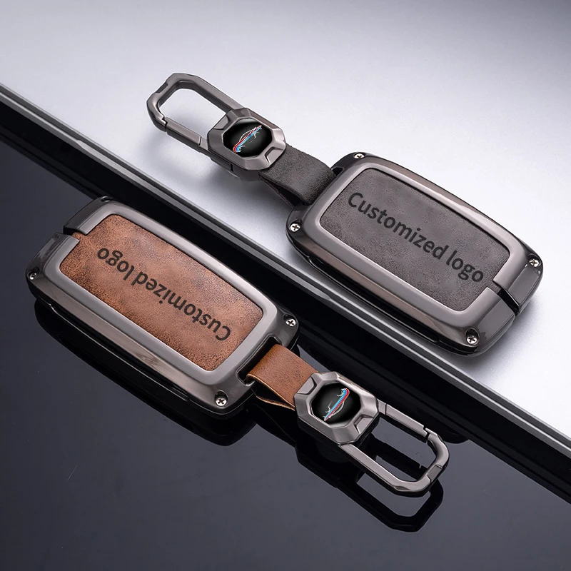 Car Key Case Full Cover for Jaguar XJ XK XKR XJL E-Pace F-Pace F-Type A9 A8 X8 XE XEL XF XFL C-X16 Guitar Keychain Accessories