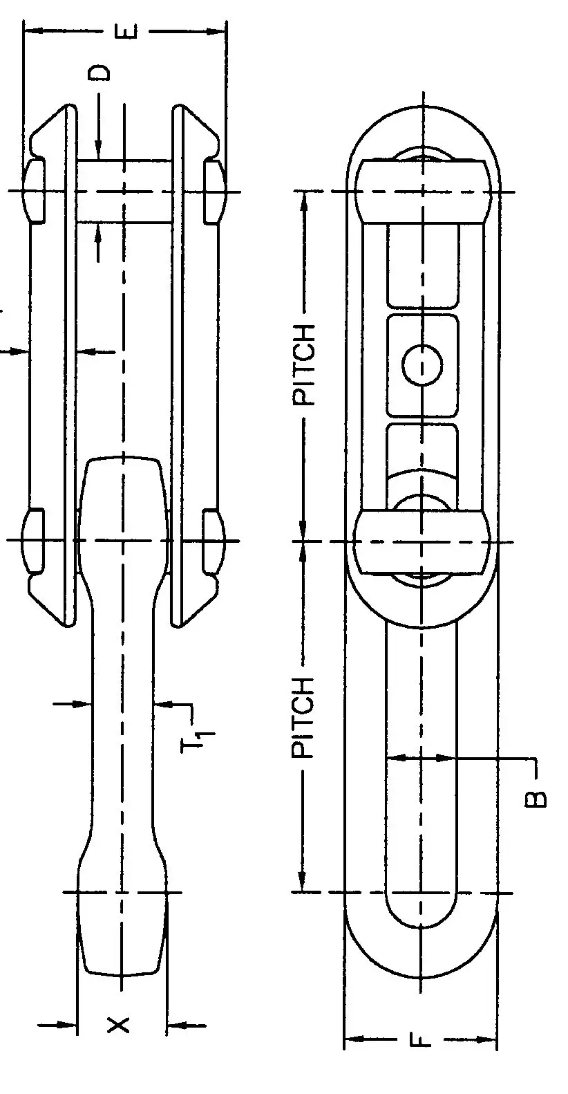 X678 Chain Layout X Type X348 X458 X658 X678 Rive Tless Drop Forged Chain Bar Loop ...