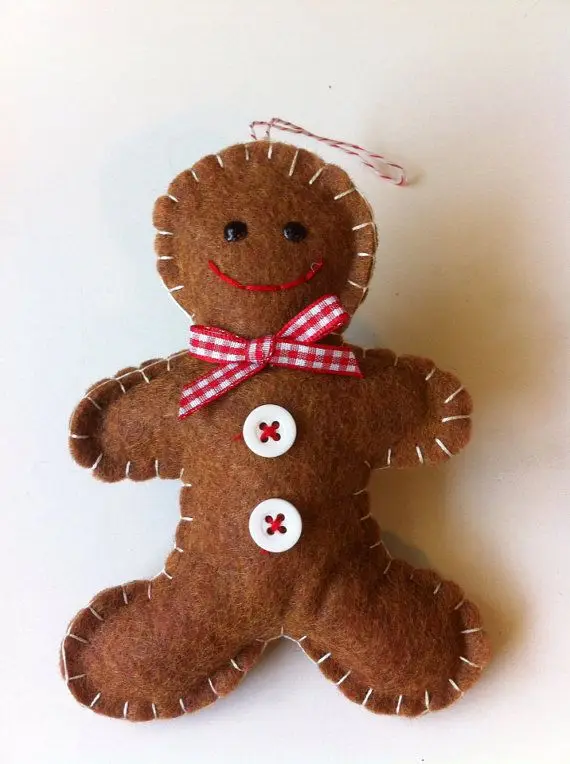 2021 Factory Pattern Felt Fabric Christmas Decoration Gingerbread Man