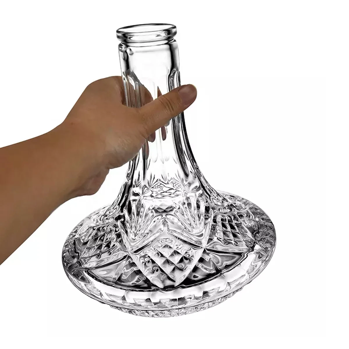 Customizable Design Shisha Glass Vase Cut Hookah Glass Bottle Vases