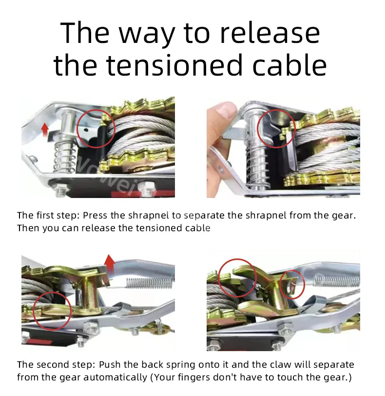 Wovi Hand Puller Winch Galvanized Wire Rope Hand Manual Hand Puller