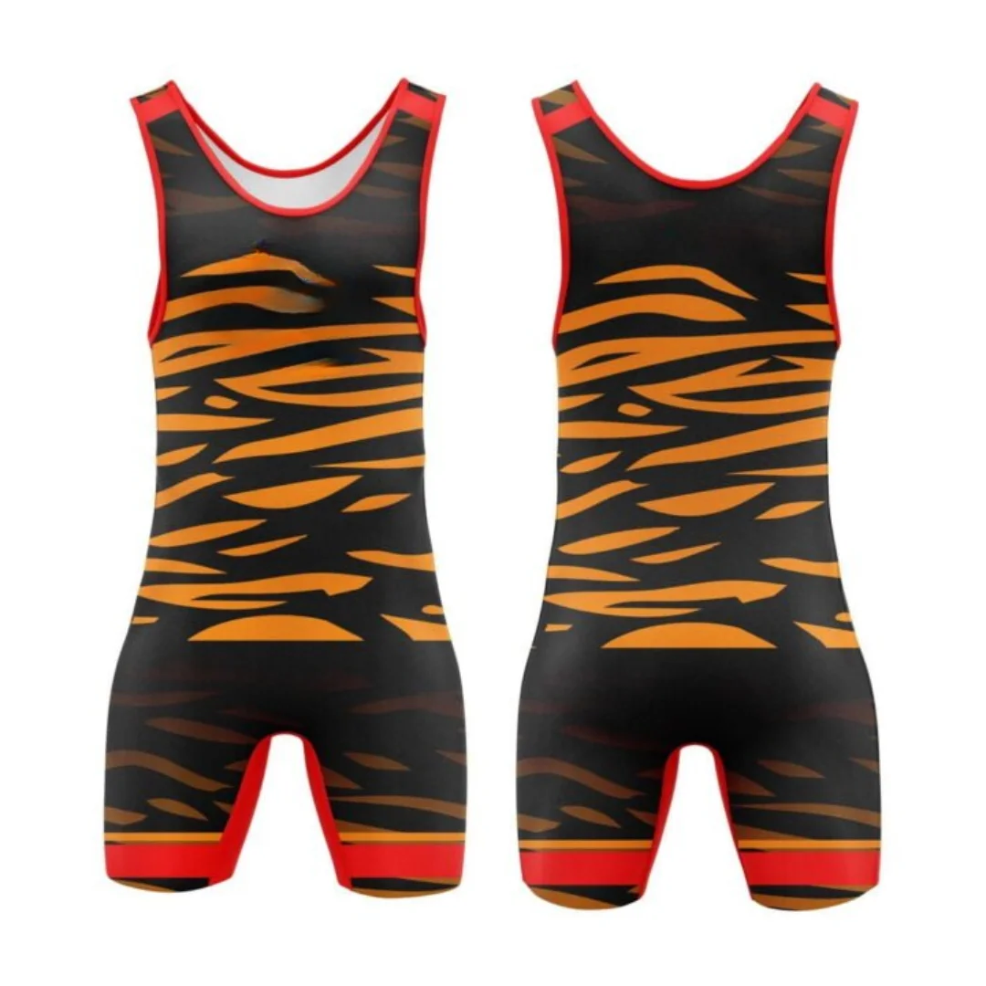 Mens Wrestling Singlet Sublimation Compression Custom Logo Great Teams Practice High Performance Uniforms
