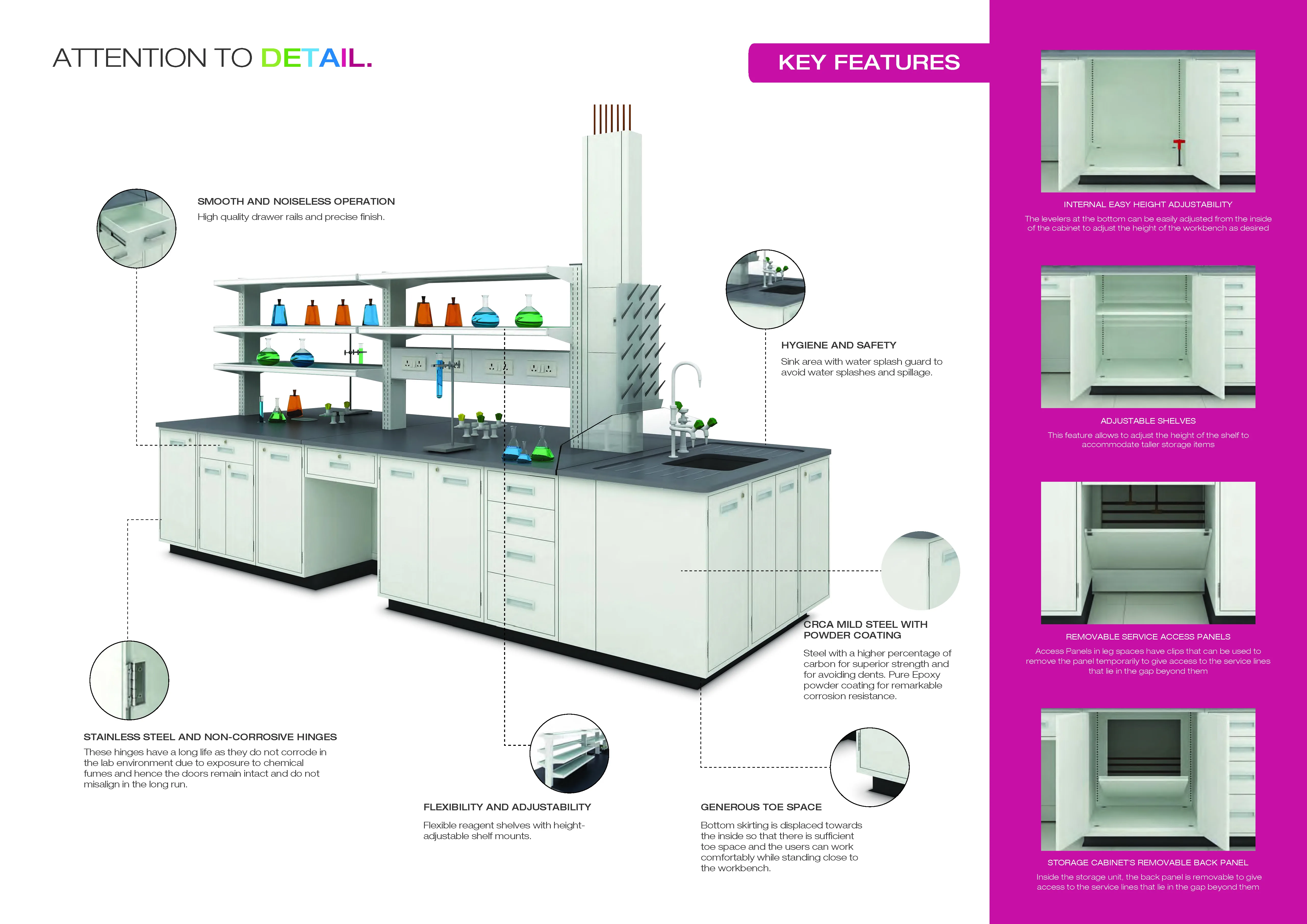 Industrial Design Metal Lab Tables for Dental School Medical & Biology ...