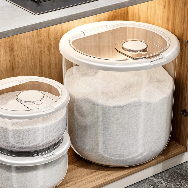 Δοχείο αποθήκευσης αλεύρου WANUO χωρητικότητας 5/10/15/25/30kg, δοχείο αλεύρου από πλαστικό τροφίμων, αδιάβροχο δοχείο αλεύρου για κουζίνα