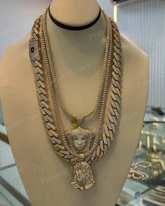 Highest Quality Sterling Silver Gold Plated Moissanite Two Tone Customized Jesus Pendant Men Hip Hop Party Style Personalized