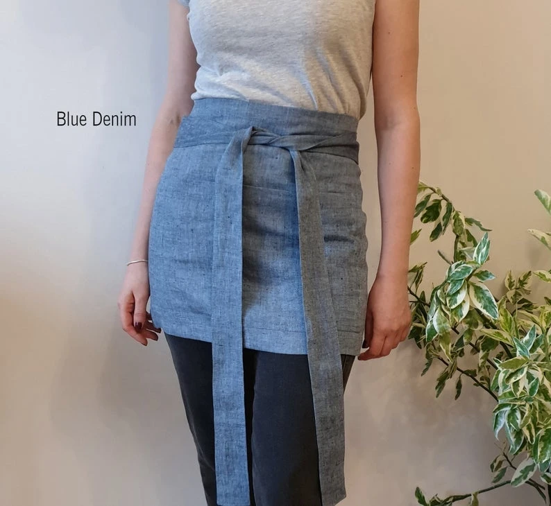 Waist Apron 202425 Half Waist Apron Cooking Cafe Shop Waiter Half