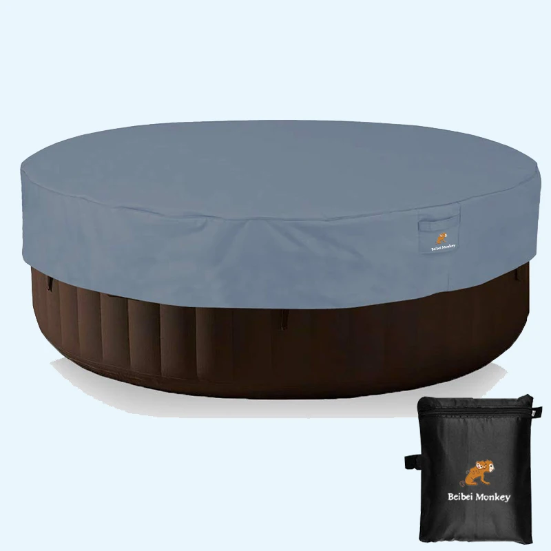 Hot Tub Cover Waterproof Outdoor Portable Round Inflatable Hot Tub Spa Cover Round Hot Tub Cover 2866