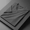 Dark grey V-neck short sleeves