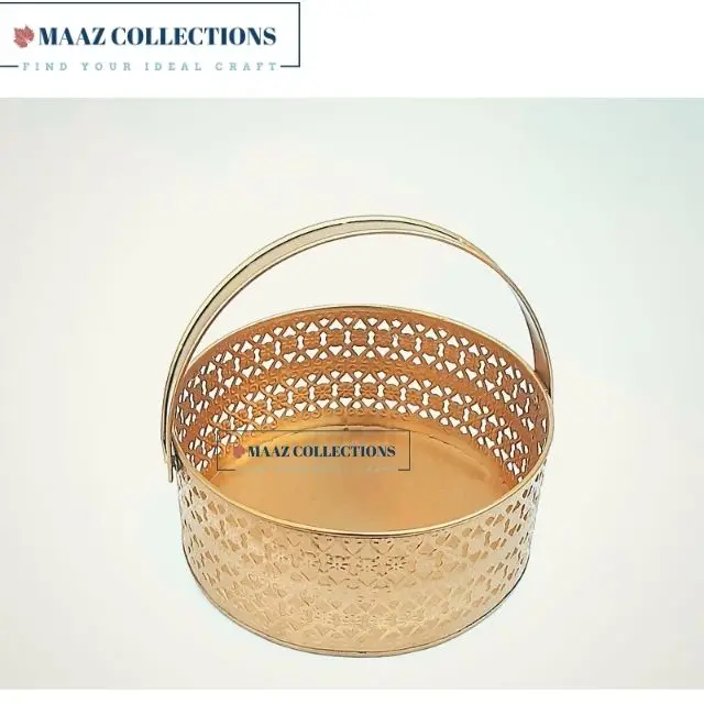 Декоративная ручная Праздничная упаковка, корзина для подарков на золотой свадьбу, производство в Индии, Прямая поставка с завода