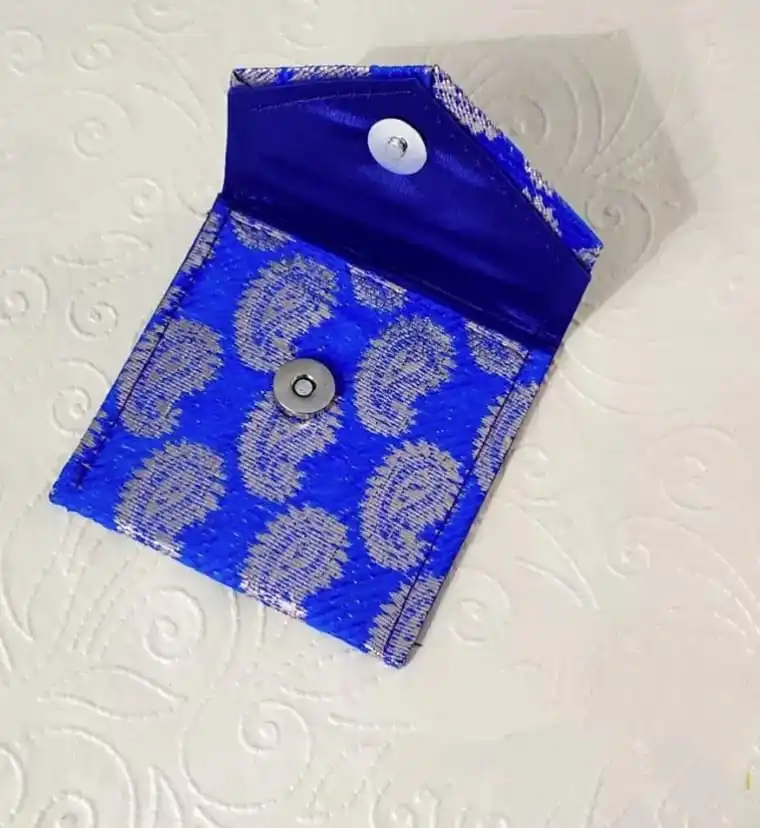 Silk Brokerage Fabric Money Shagun Envelope Square Shape Indian