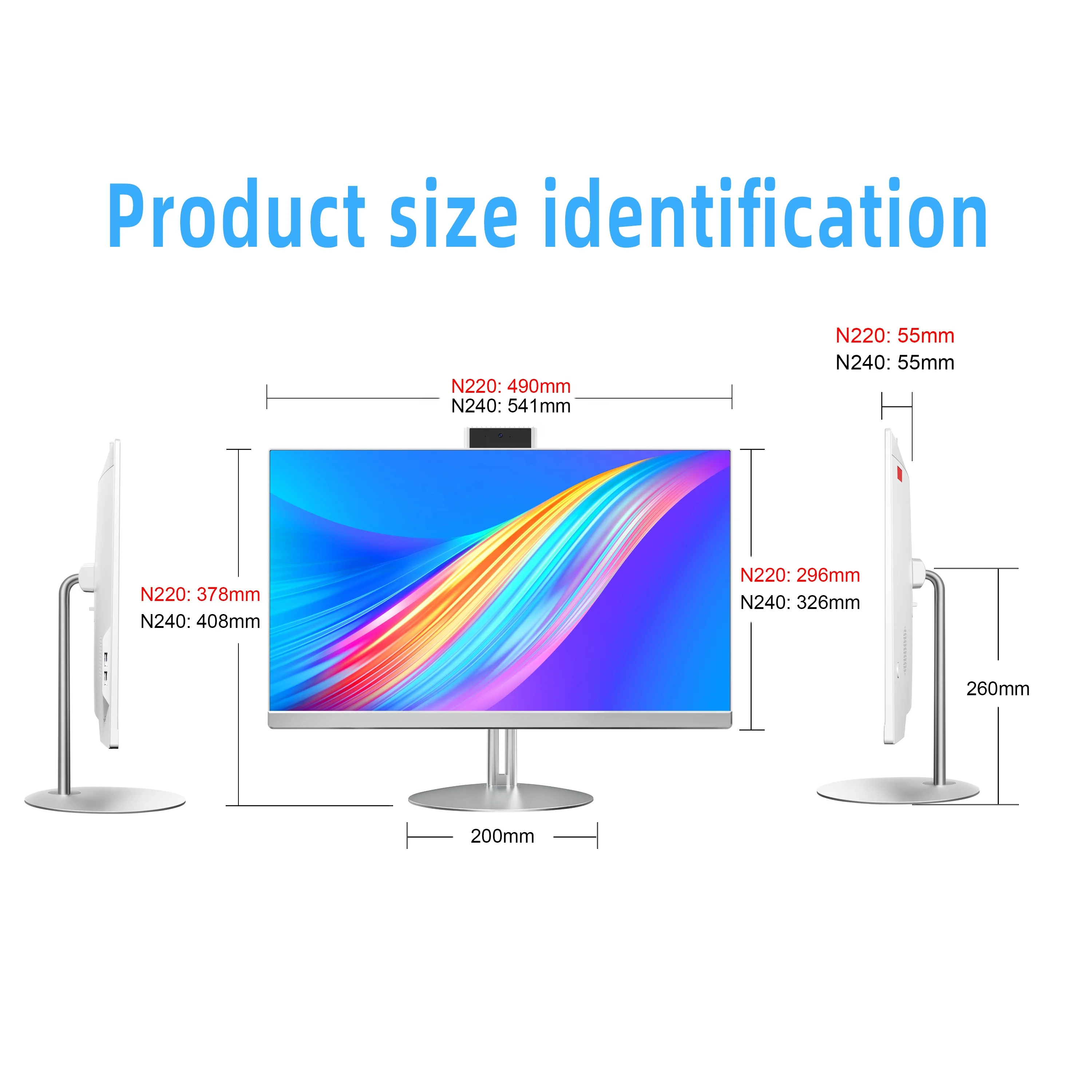 I3 I5 I7 Desktop Computer Non Second Hand All in One 23.8 Inch Touch Screen Pc All in One Monitor Touch Screen Pc Vesa
