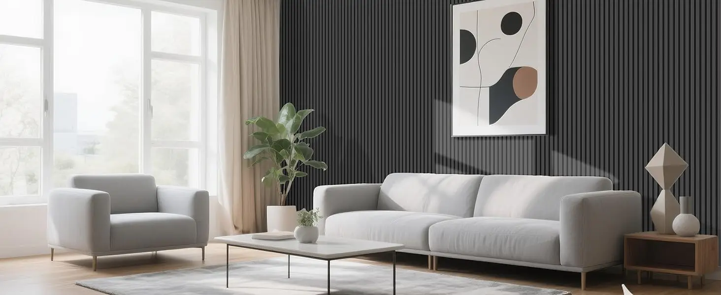 4-Piece Modern Acoustic Slat Wood Panels 3D Soundproof Wall Panels Natural Walnut for Hotel and Home Use manufacture