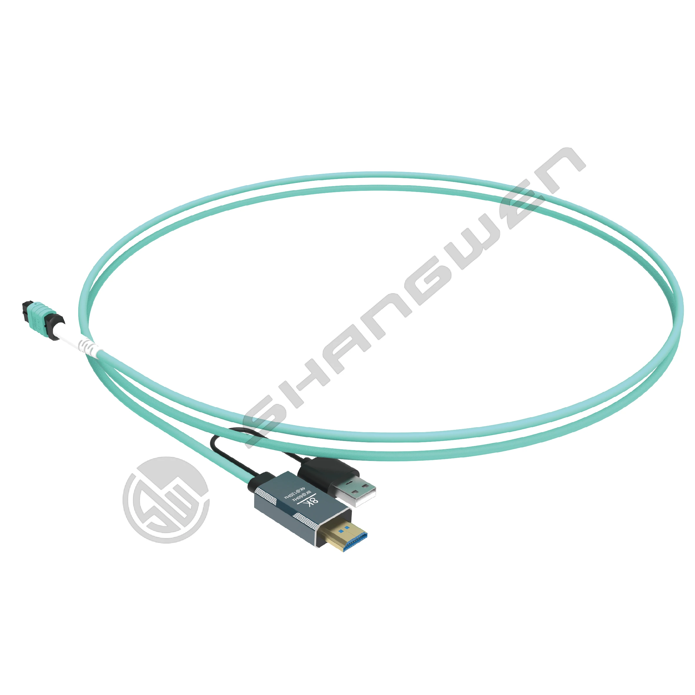 TPU Armored Jumper LC FC SC ST singlemode Fiber Optic OM3 convert Detachable 8K Fiber Optic HD data MPO Cable Kit